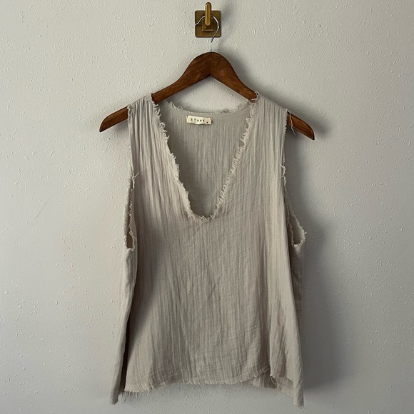 Stark X Gauzy Cotton V-Neck Tank Size Medium - Picture 4 of 9